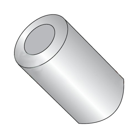 NEWPORT FASTENERS Round Spacer, #6 Screw Size, Plain Aluminum, 1-1/4 in Overall Lg, 0.140 in Inside Dia 761737